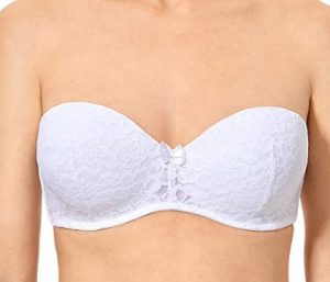 DELIMIRA Women's Molded Cup Strapless Bra Underwire Convertible Lace Bridal Balconette